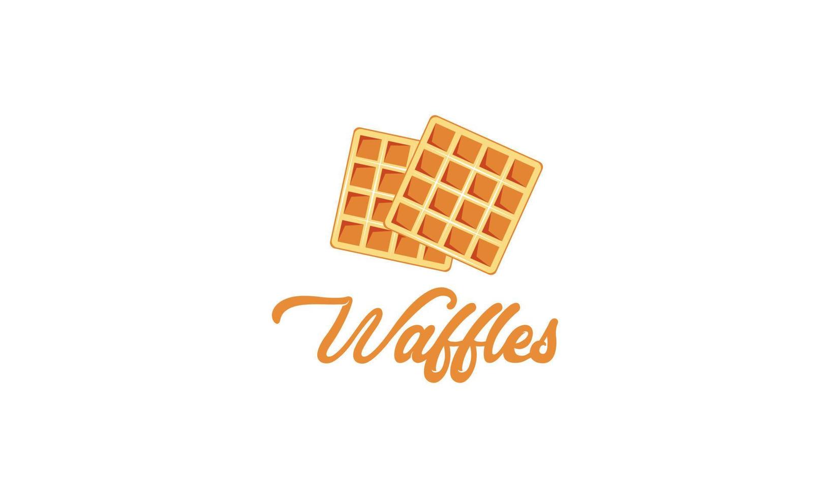 waffle postre comida dulce panadería logo vector