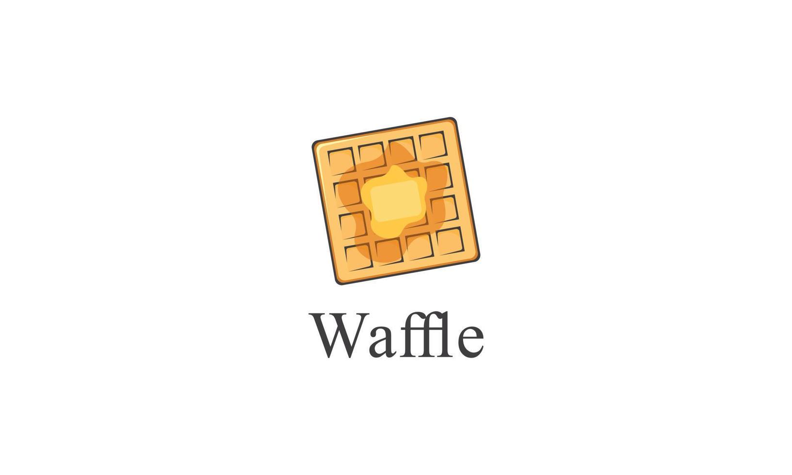 waffle postre comida dulce panadería logo vector