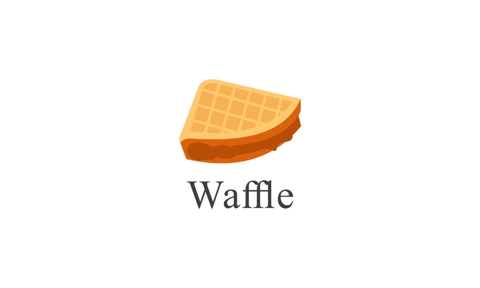 waffle postre comida dulce panadería logo vector