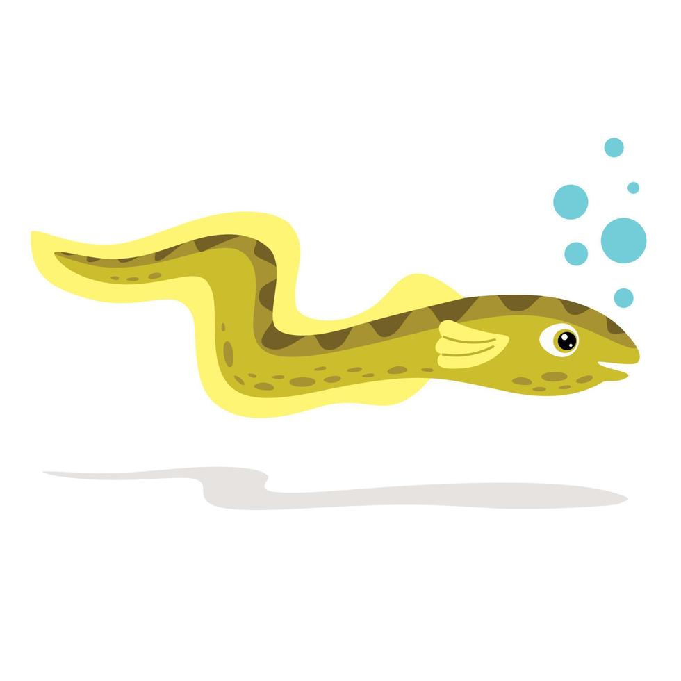 Cartoon Drawing Of An Eel vector