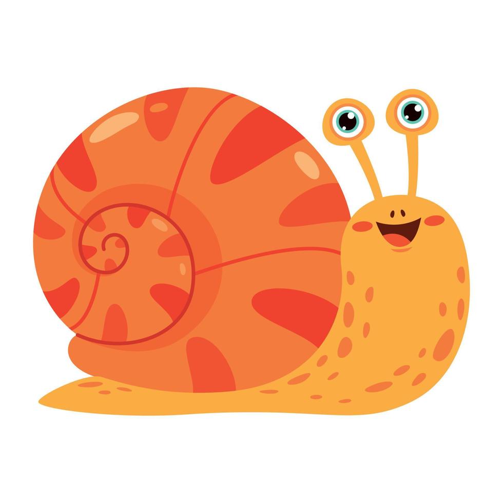 Cartoon Illustration Of A Snail vector