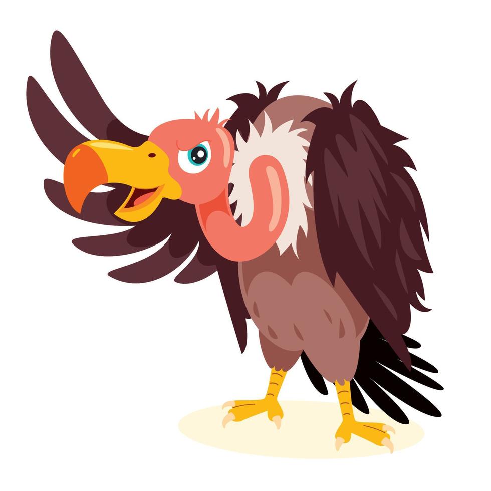 Cartoon Drawing Of A Vulture vector