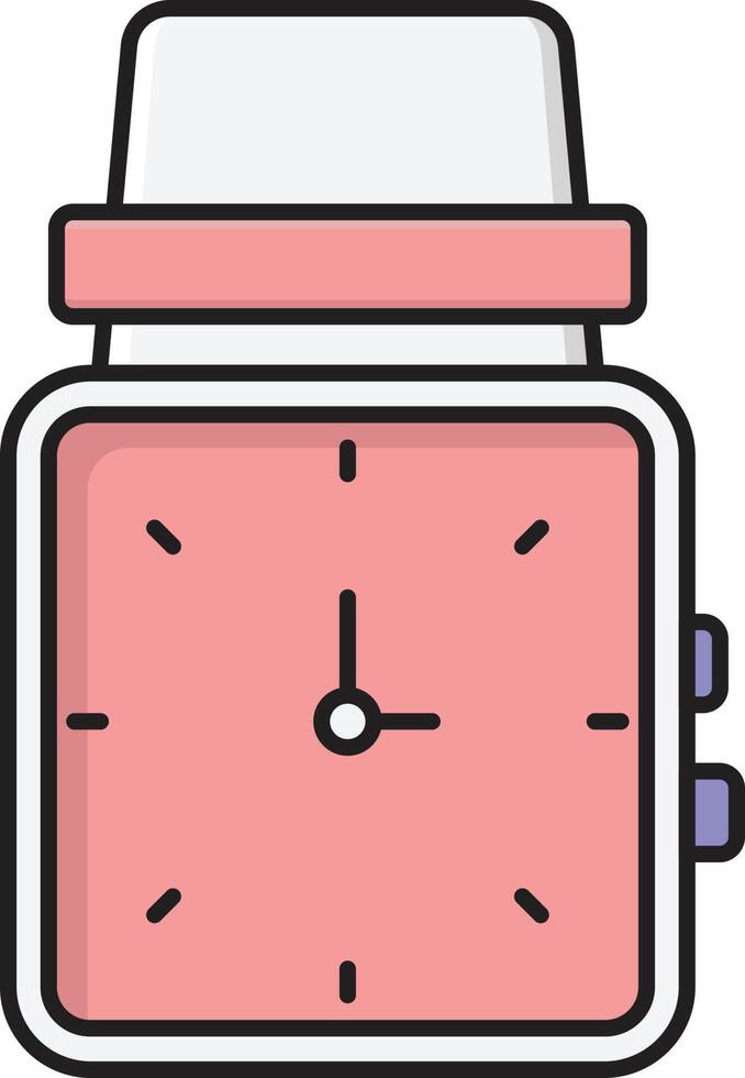 ilustración de vector de reloj de pulsera en un fondo. símbolos de calidad premium. iconos vectoriales para concepto y diseño gráfico.