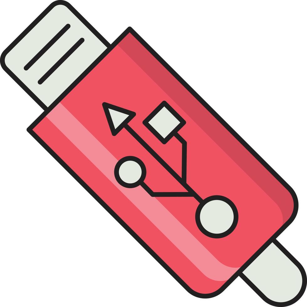 ilustración vectorial usb en un fondo. símbolos de calidad premium. iconos vectoriales para concepto y diseño gráfico. vector