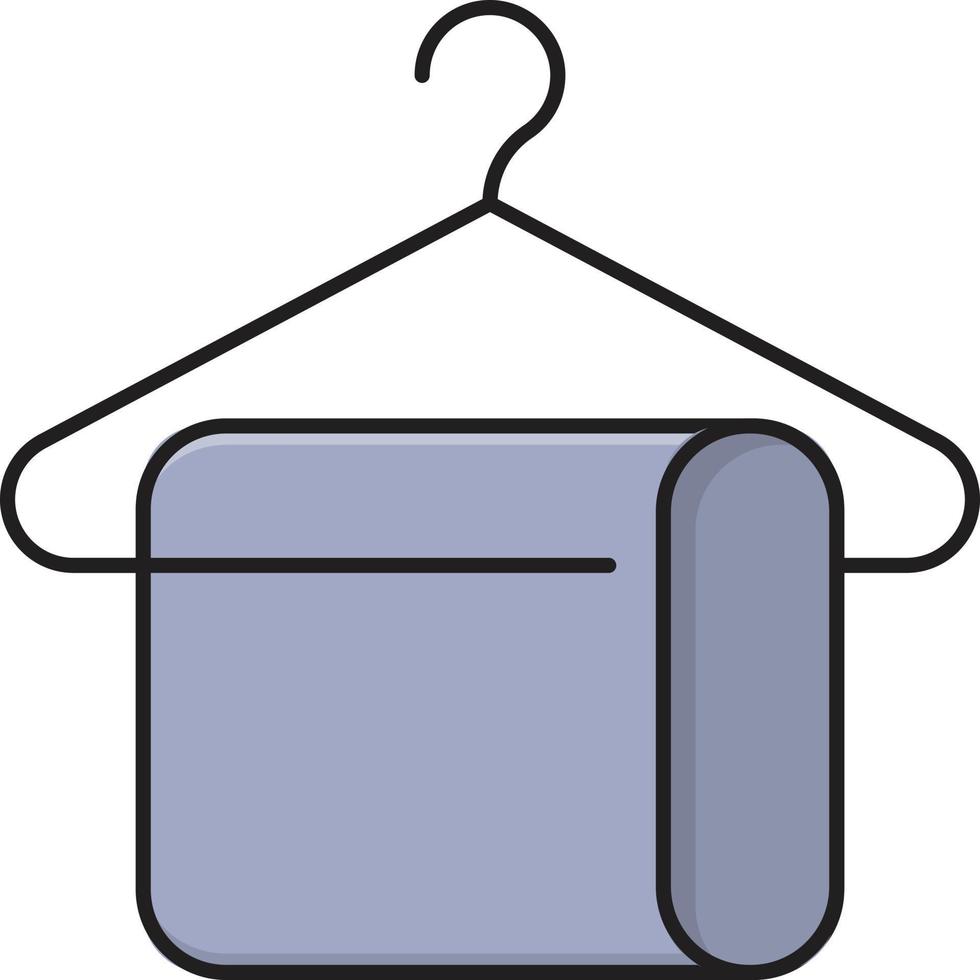 ilustración de vector de colgador de toallas en un fondo. símbolos de calidad premium. iconos vectoriales para concepto y diseño gráfico.