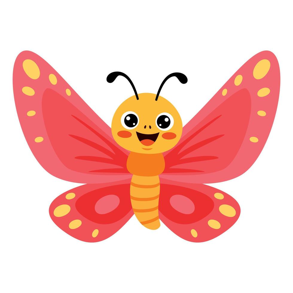 Flat Drawing Of A Butterfly vector