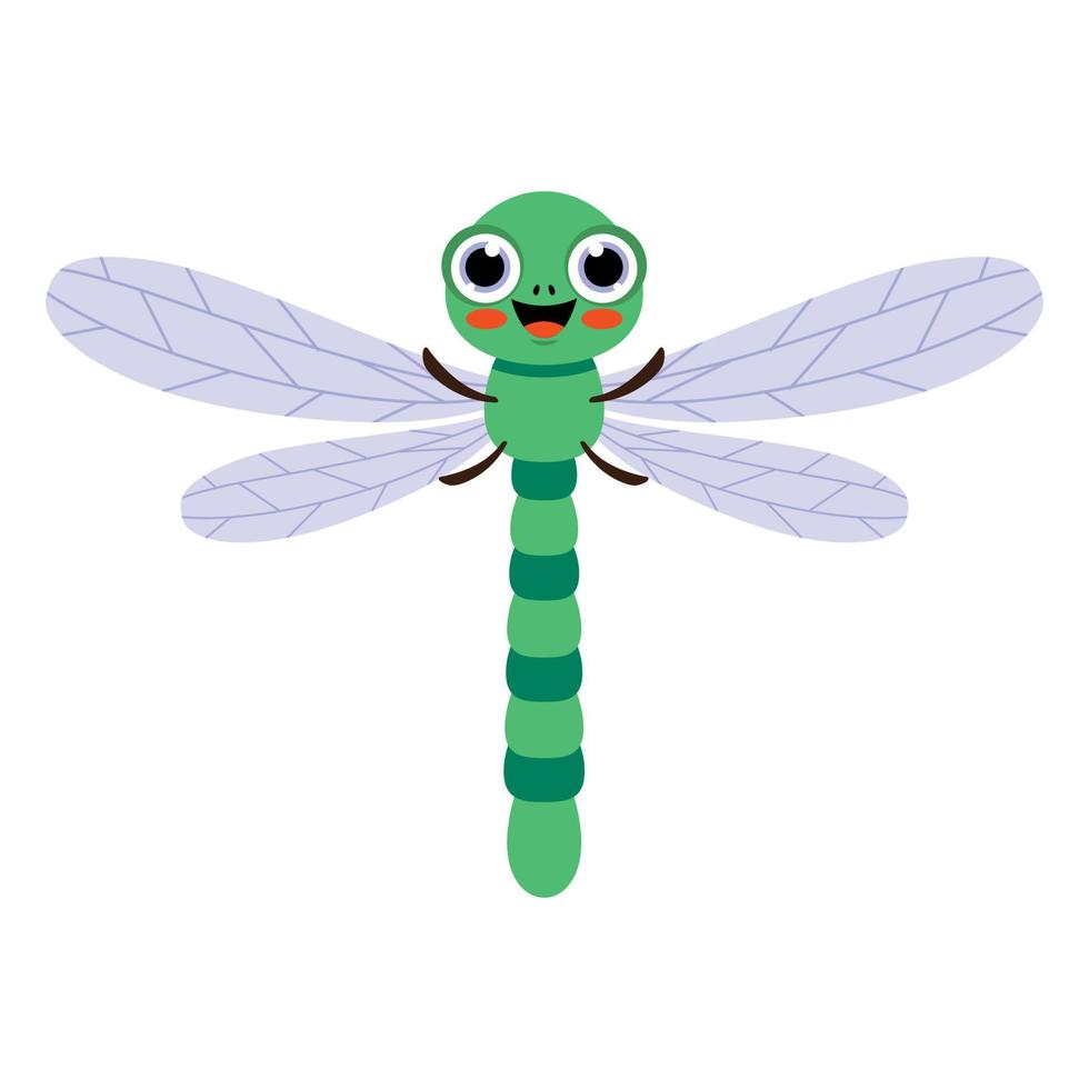 Cartoon Illustration Of A Dragonfly vector