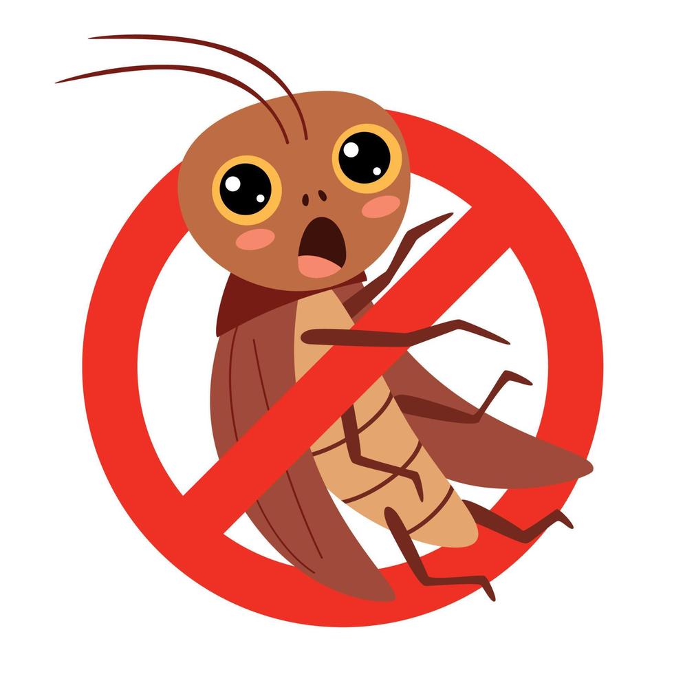 Cartoon Drawing Of Isolated Cockroach vector