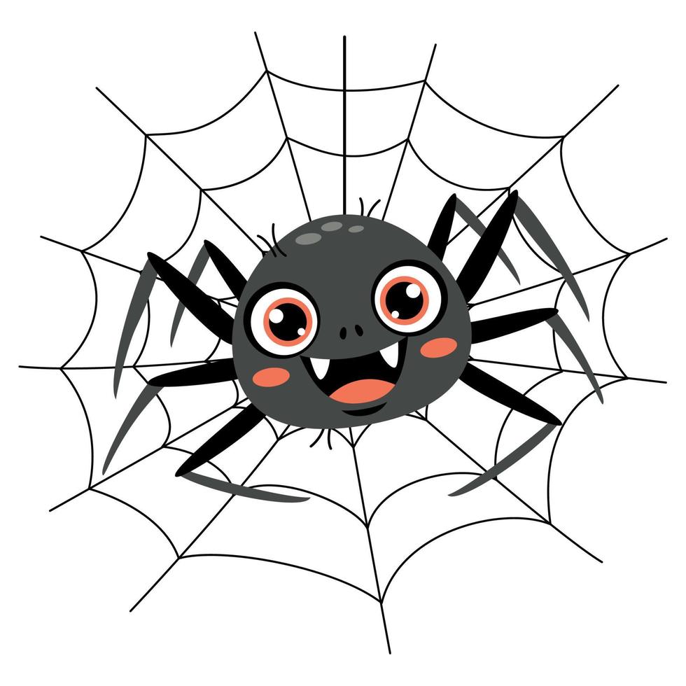 Cartoon Drawing Of A Spider vector