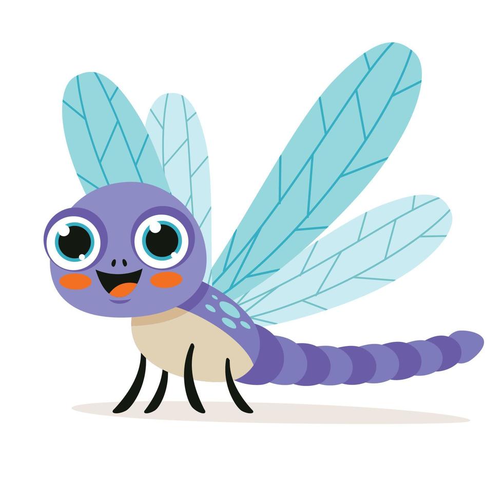 Cartoon Illustration Of A Dragonfly vector