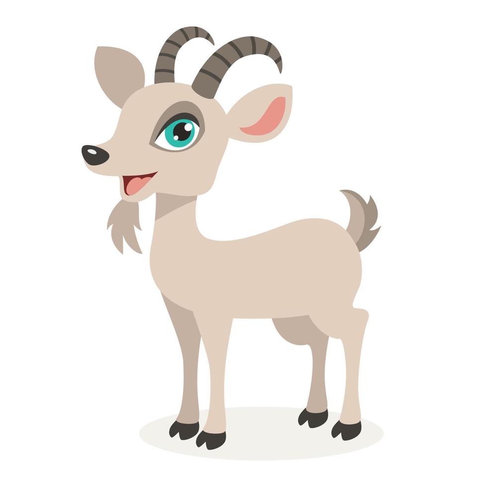 Cartoon Illustration Of A Goat vector