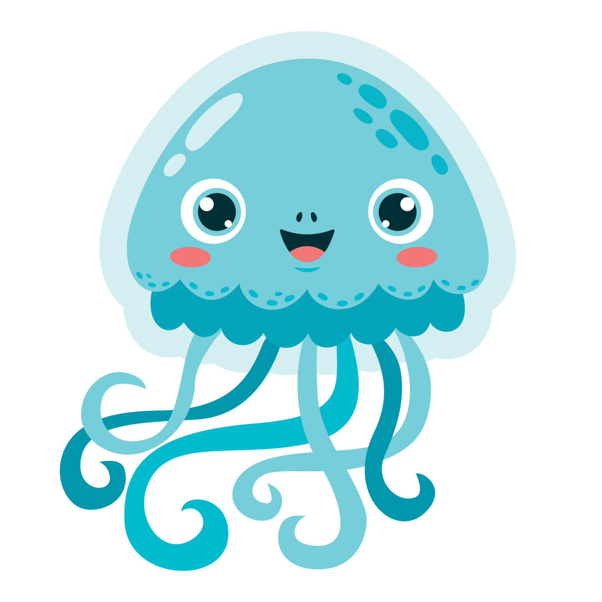 Cartoon Drawing Of A Jellyfish 13536984 Vector Art at Vecteezy