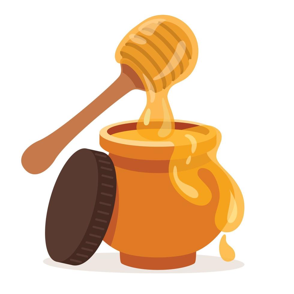 Vector Illustration Of Fresh Honey