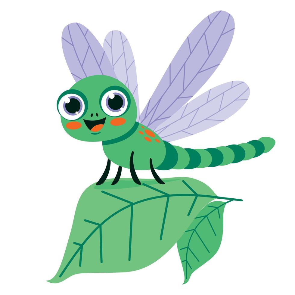 Cartoon Illustration Of A Dragonfly vector