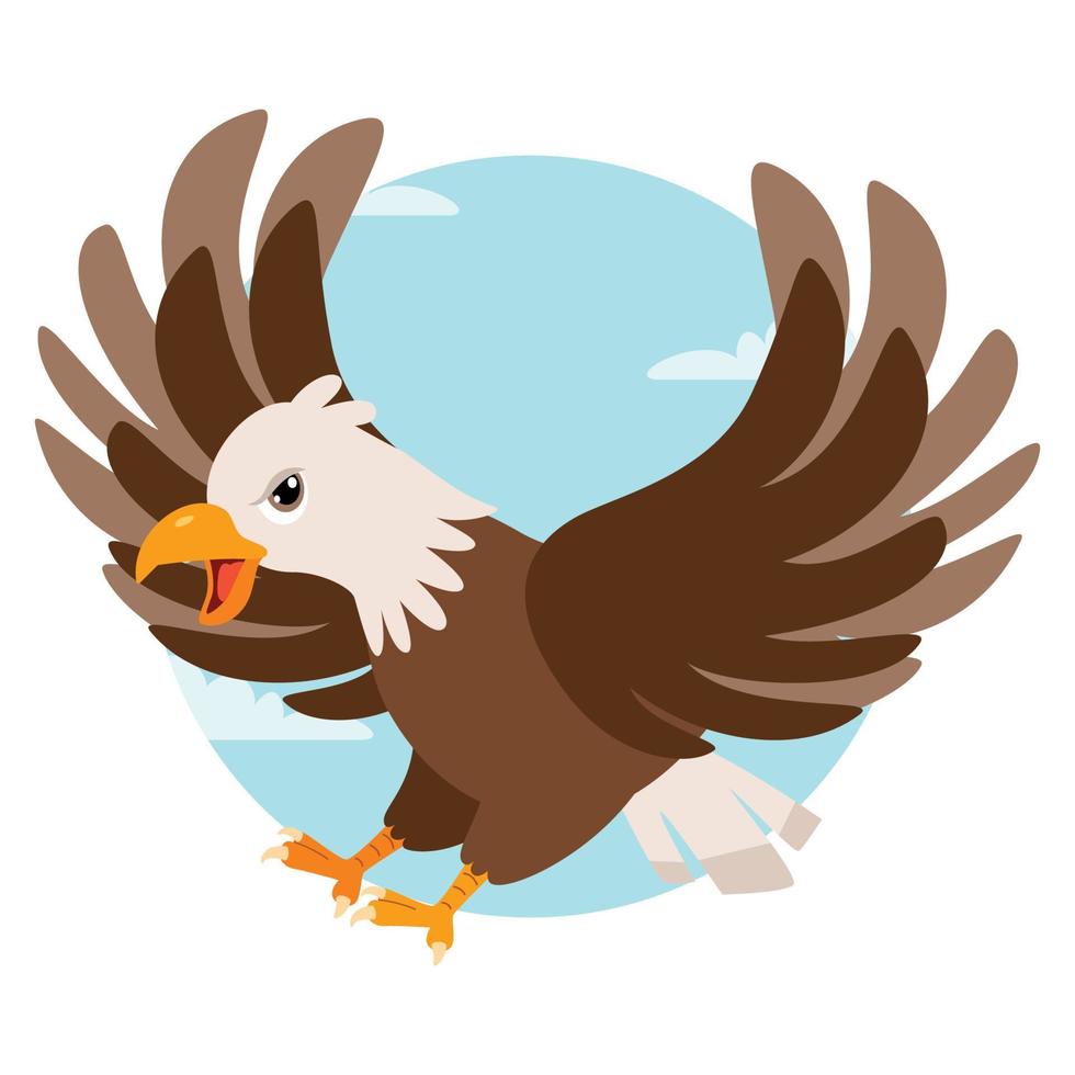 Cartoon Drawing Of An Eagle vector