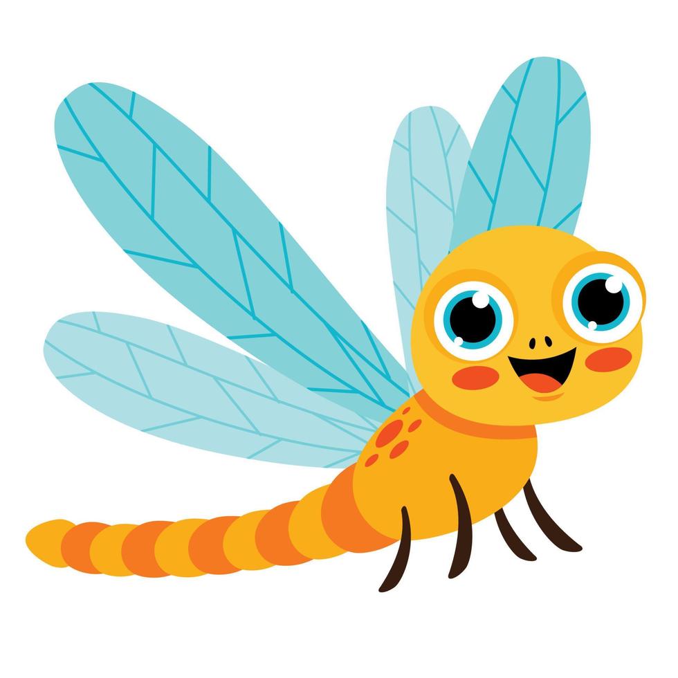 Cartoon Illustration Of A Dragonfly vector