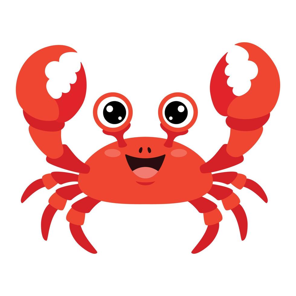 Cartoon Drawing Of A Crab vector