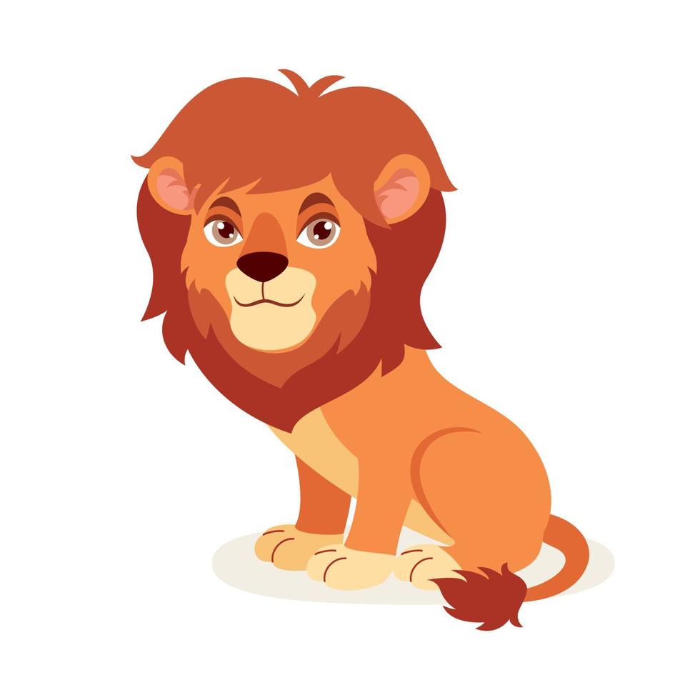 ilustración de dibujos animados de un león vector