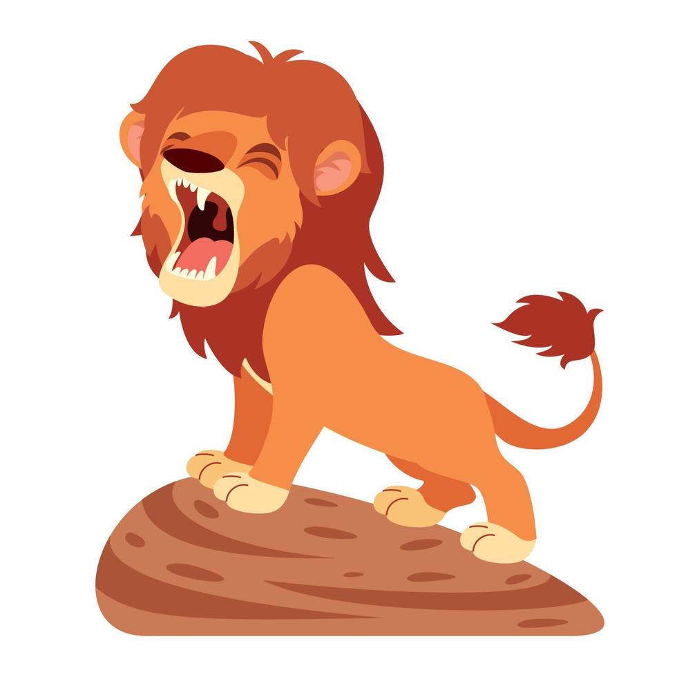 Cartoon Illustration Of A Lion vector