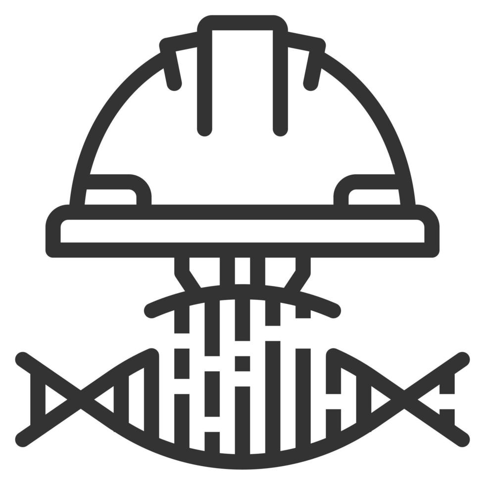 genetic engineering icon line vector illustration
