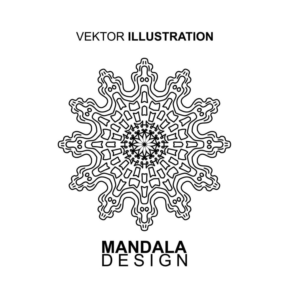 hand drawn mandala design. vector illustration