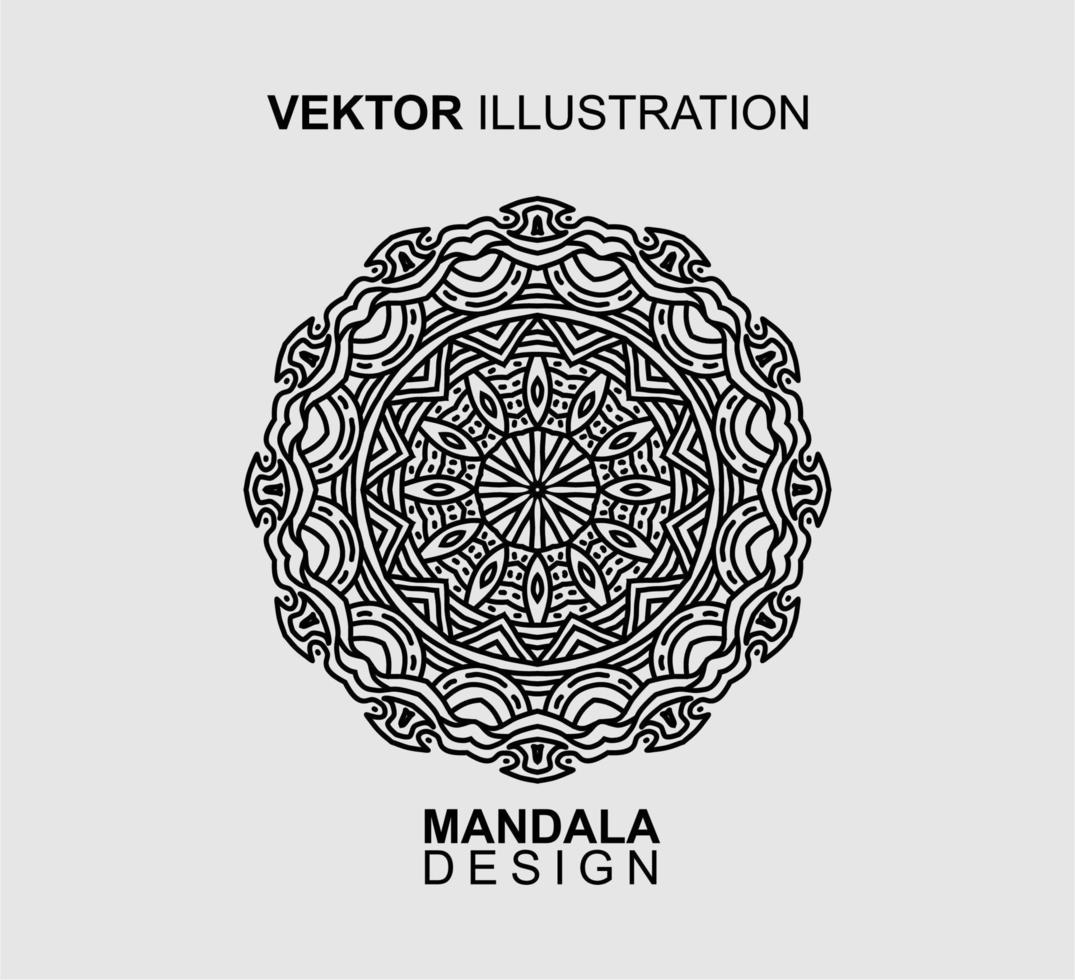 diseño de mandala dibujado a mano. ilustración vectorial vector