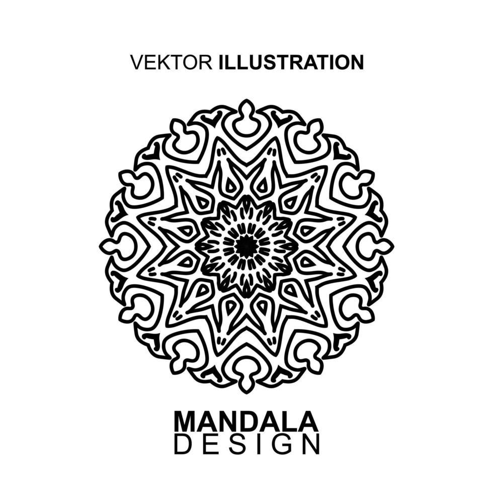 diseño de mandala dibujado a mano. ilustración vectorial vector