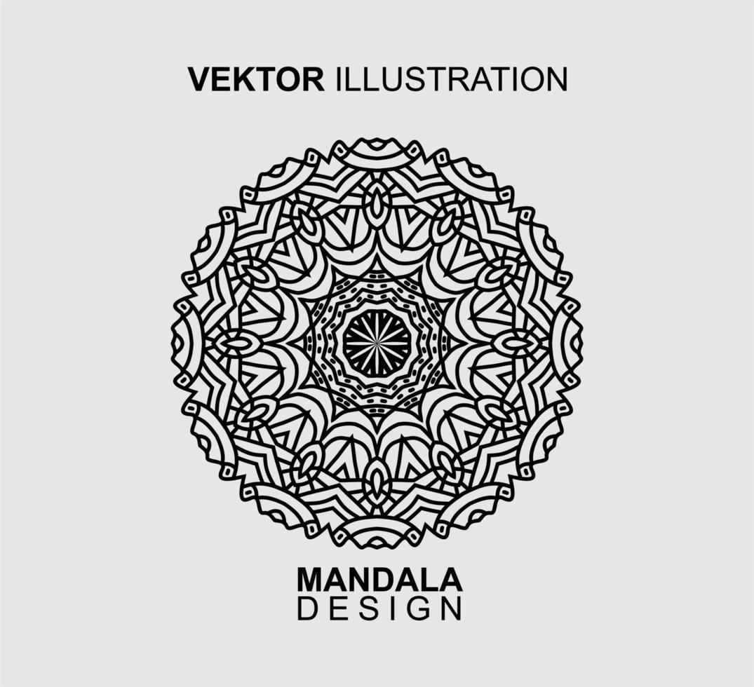 hand drawn mandala design. vector illustration