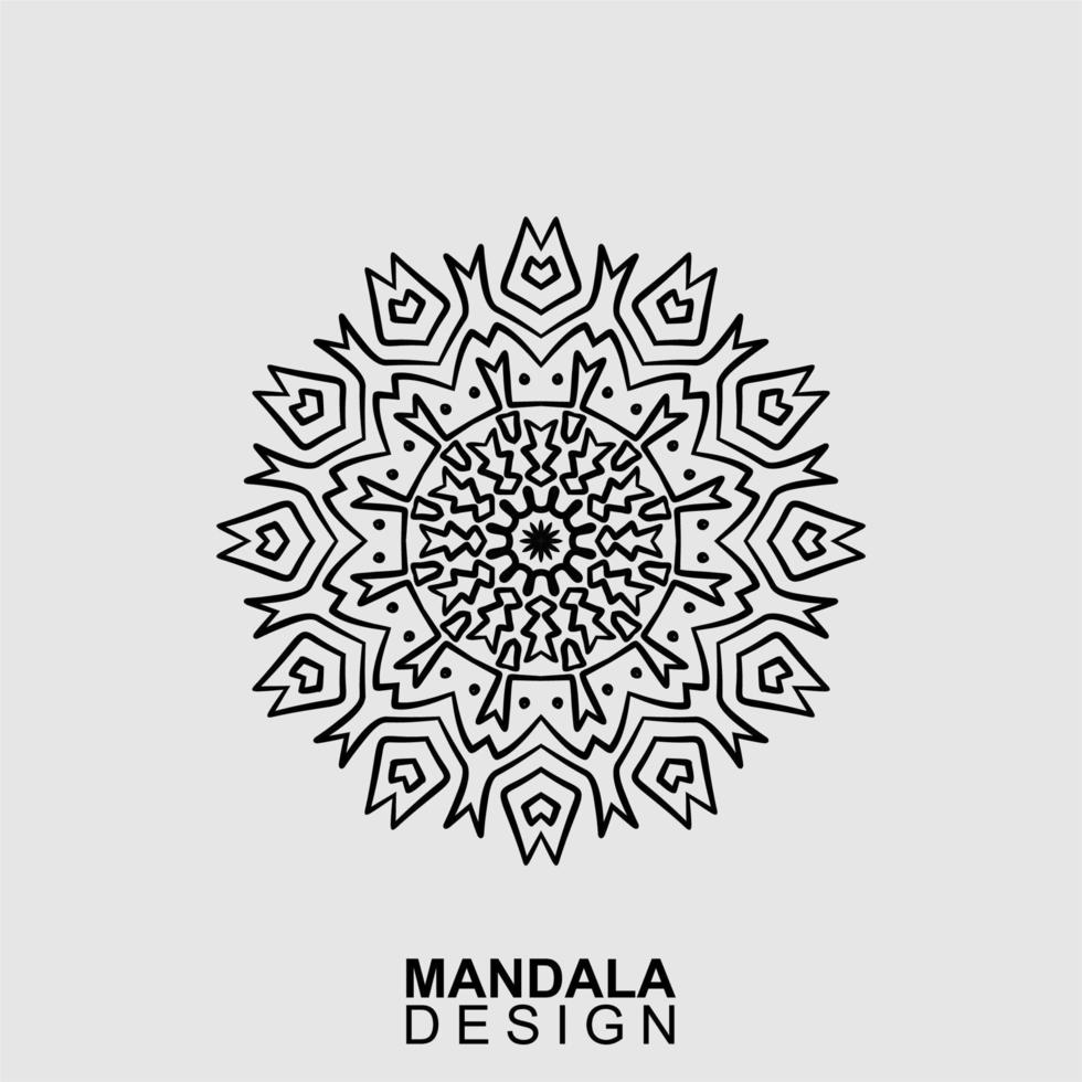 hand drawn mandala design. vector illustration