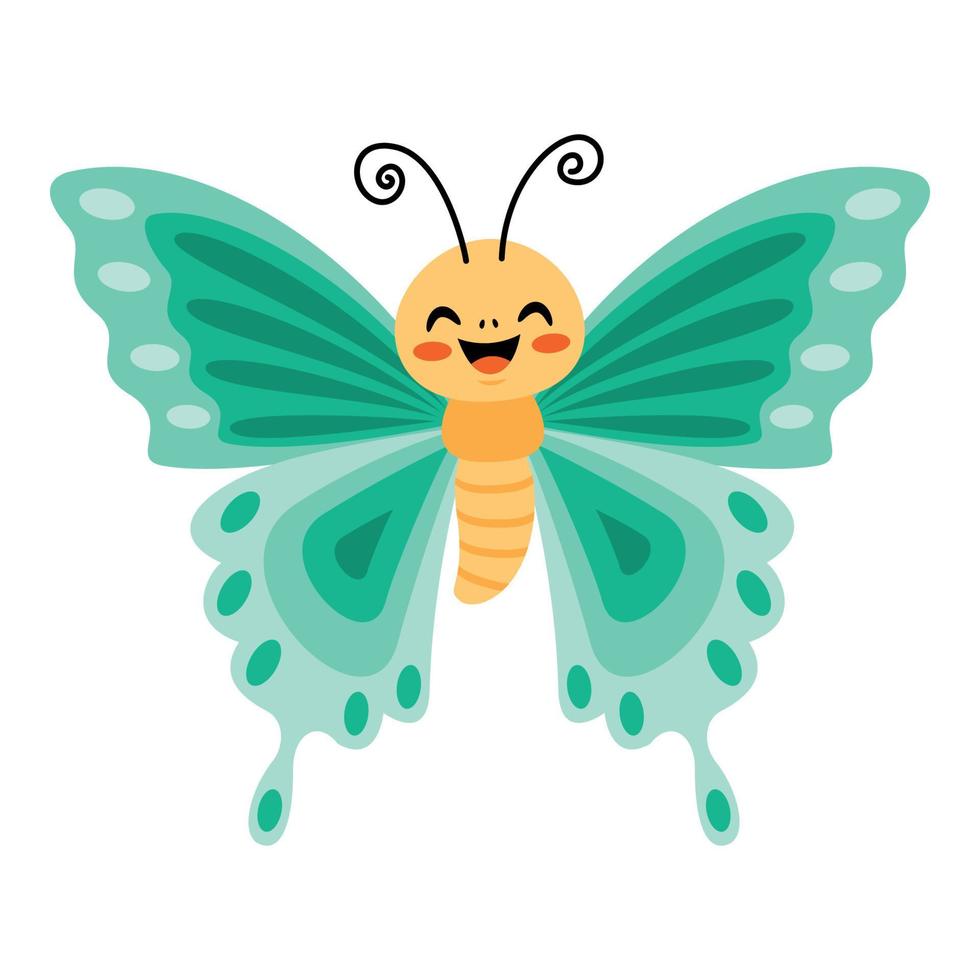 Flat Drawing Of A Butterfly vector