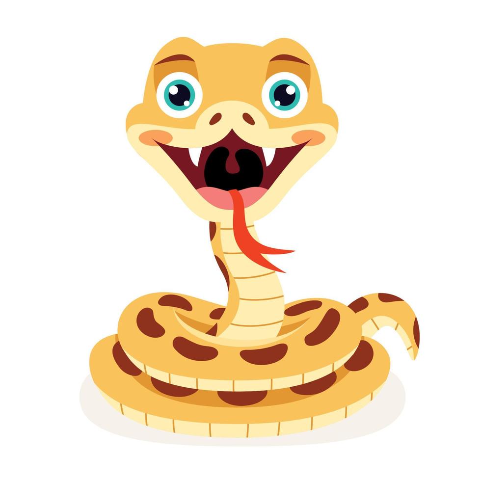 ilustración de dibujos animados de una serpiente vector