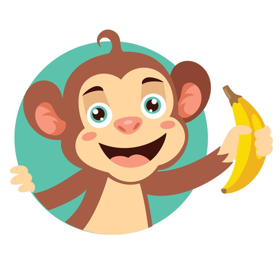 Cartoon Illustration Of A Monkey vector