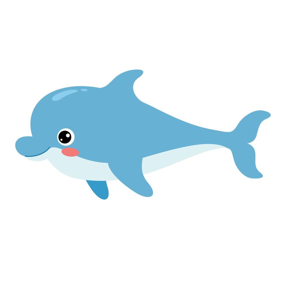 Cartoon Drawing Of A Dolphin vector