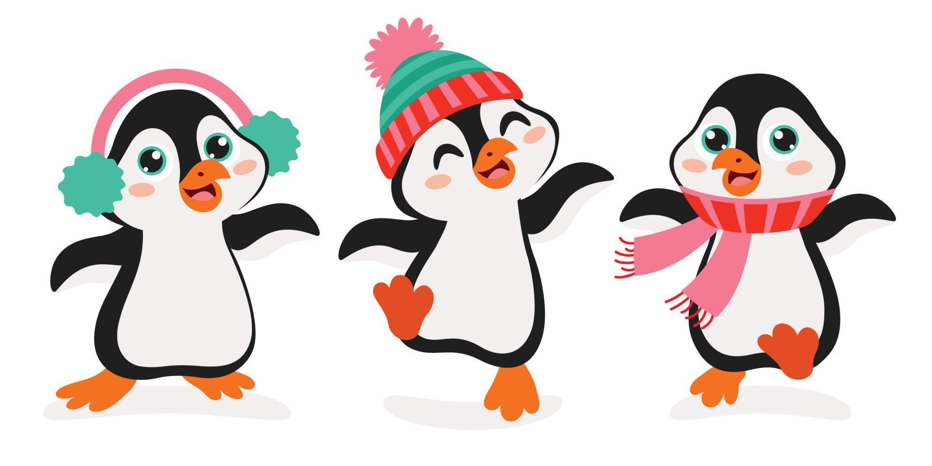 Cartoon Drawing Of Penguin Character vector