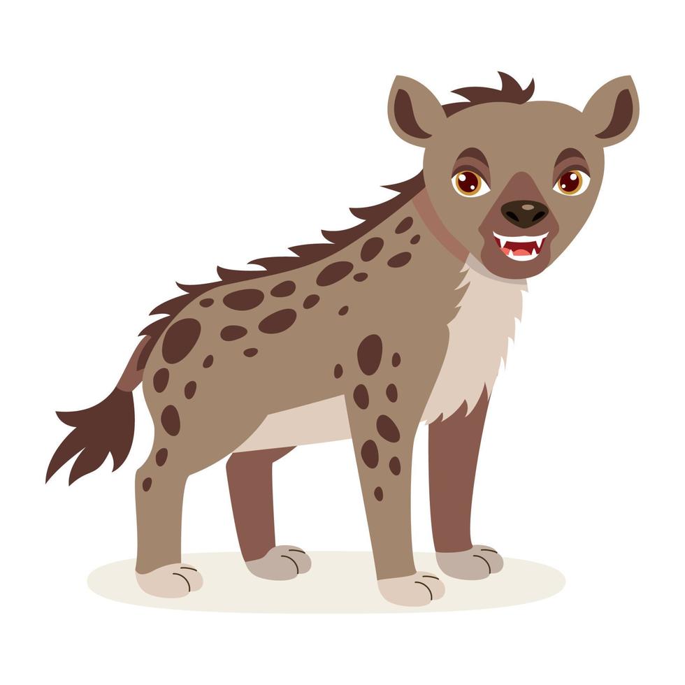 ilustración de dibujos animados de una hiena vector