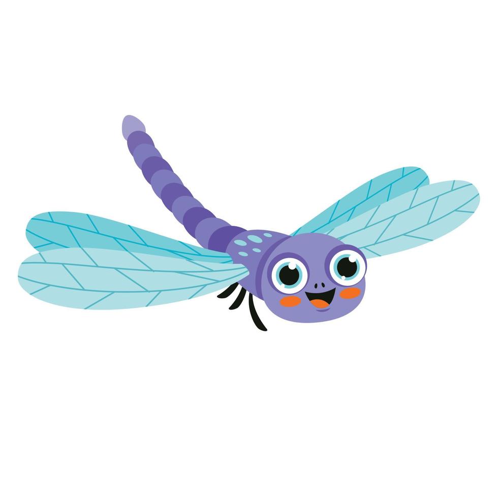 Cartoon Illustration Of A Dragonfly vector