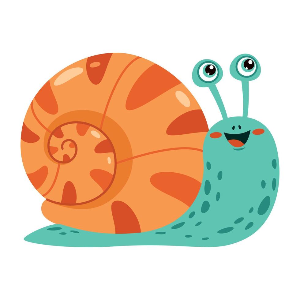 Cartoon Illustration Of A Snail vector