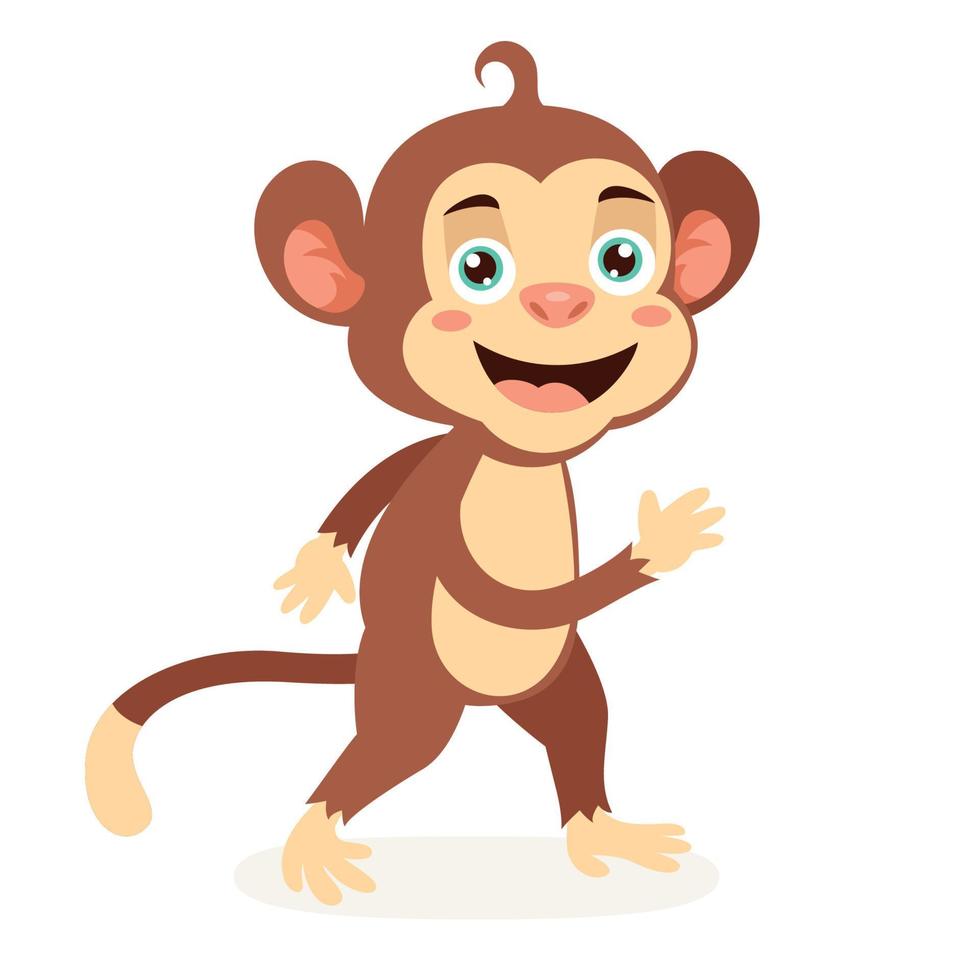 Cartoon Illustration Of A Monkey vector