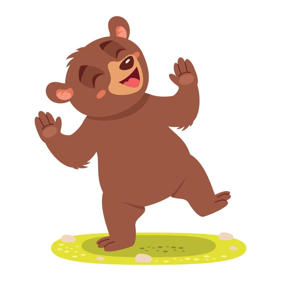ilustración de dibujos animados de un oso vector