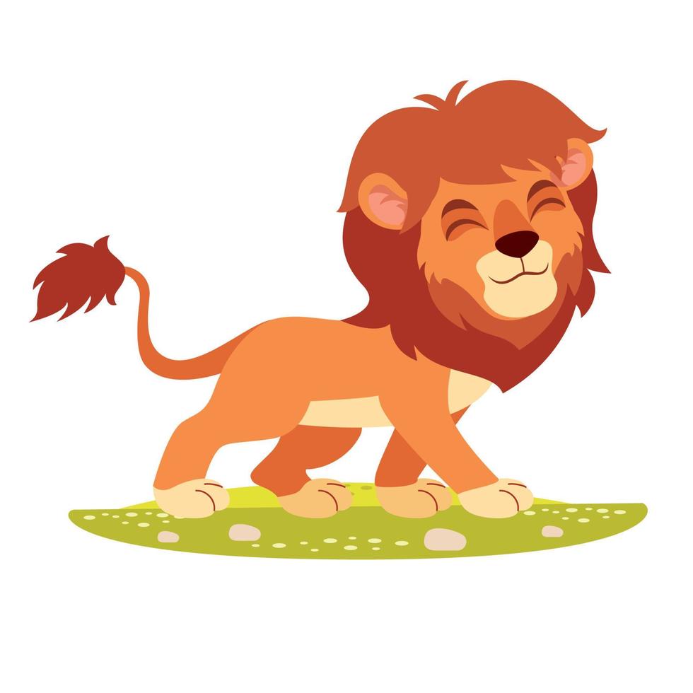 ilustración de dibujos animados de un león vector