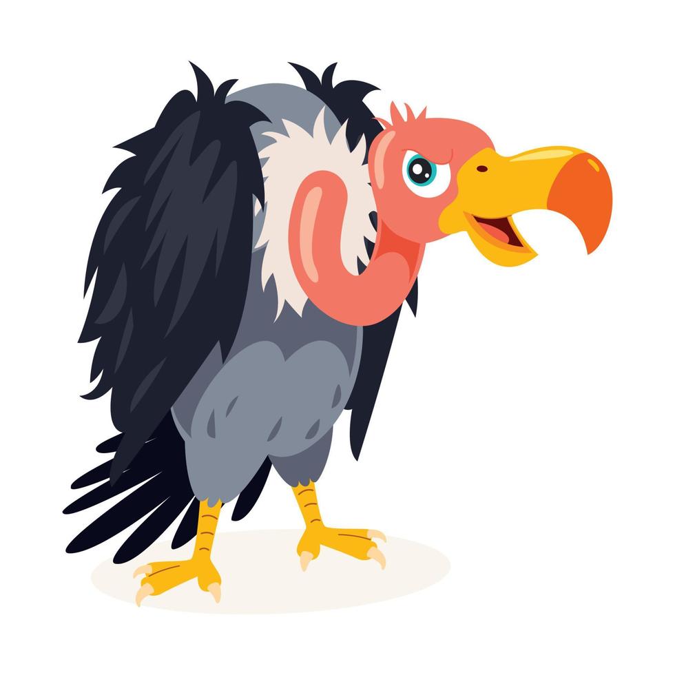 Cartoon Drawing Of A Vulture vector