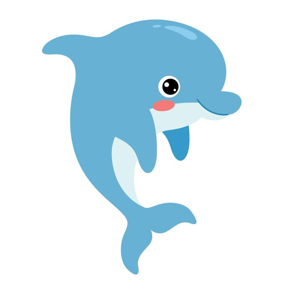 Cartoon Drawing Of A Dolphin vector