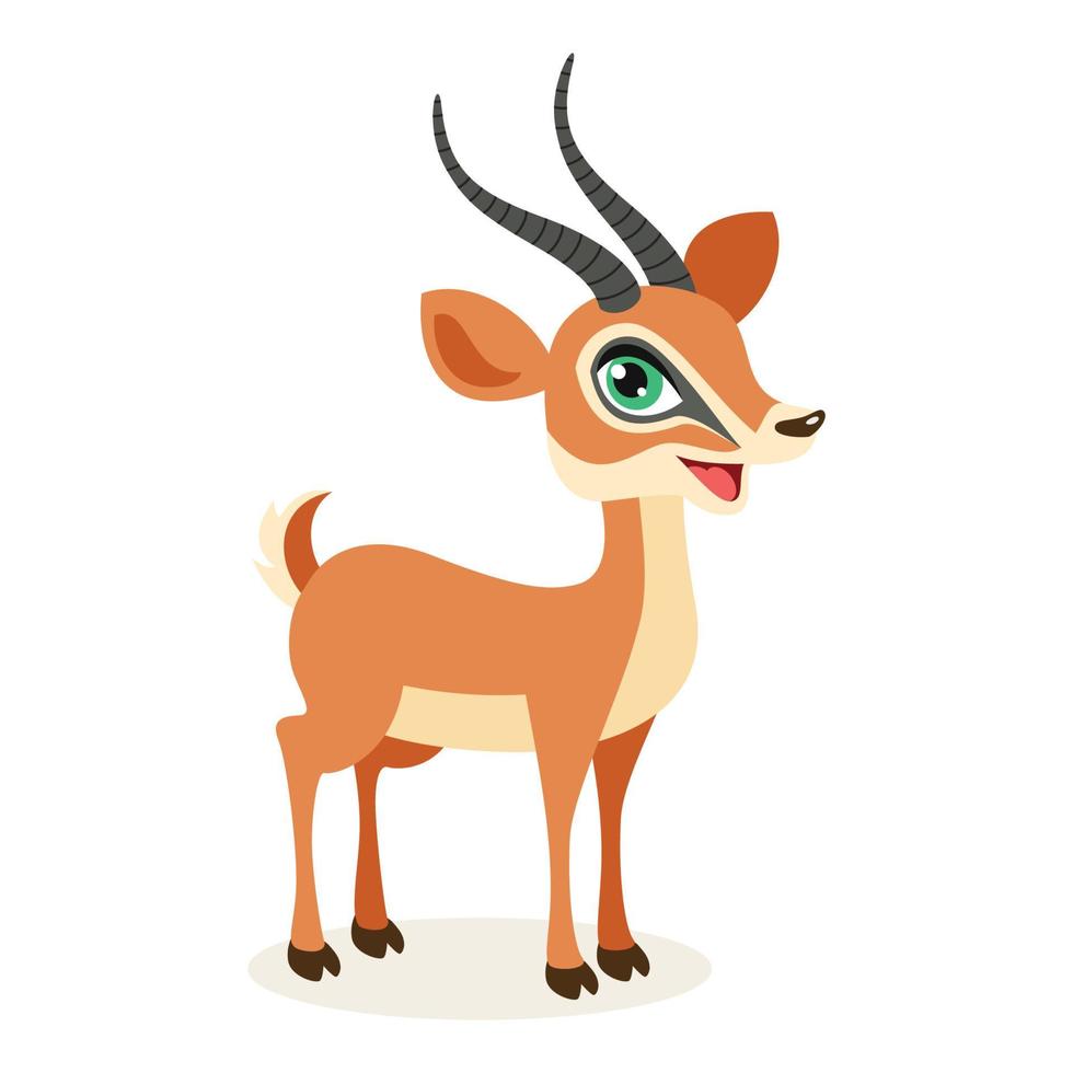 Cartoon Illustration Of An Antelope vector