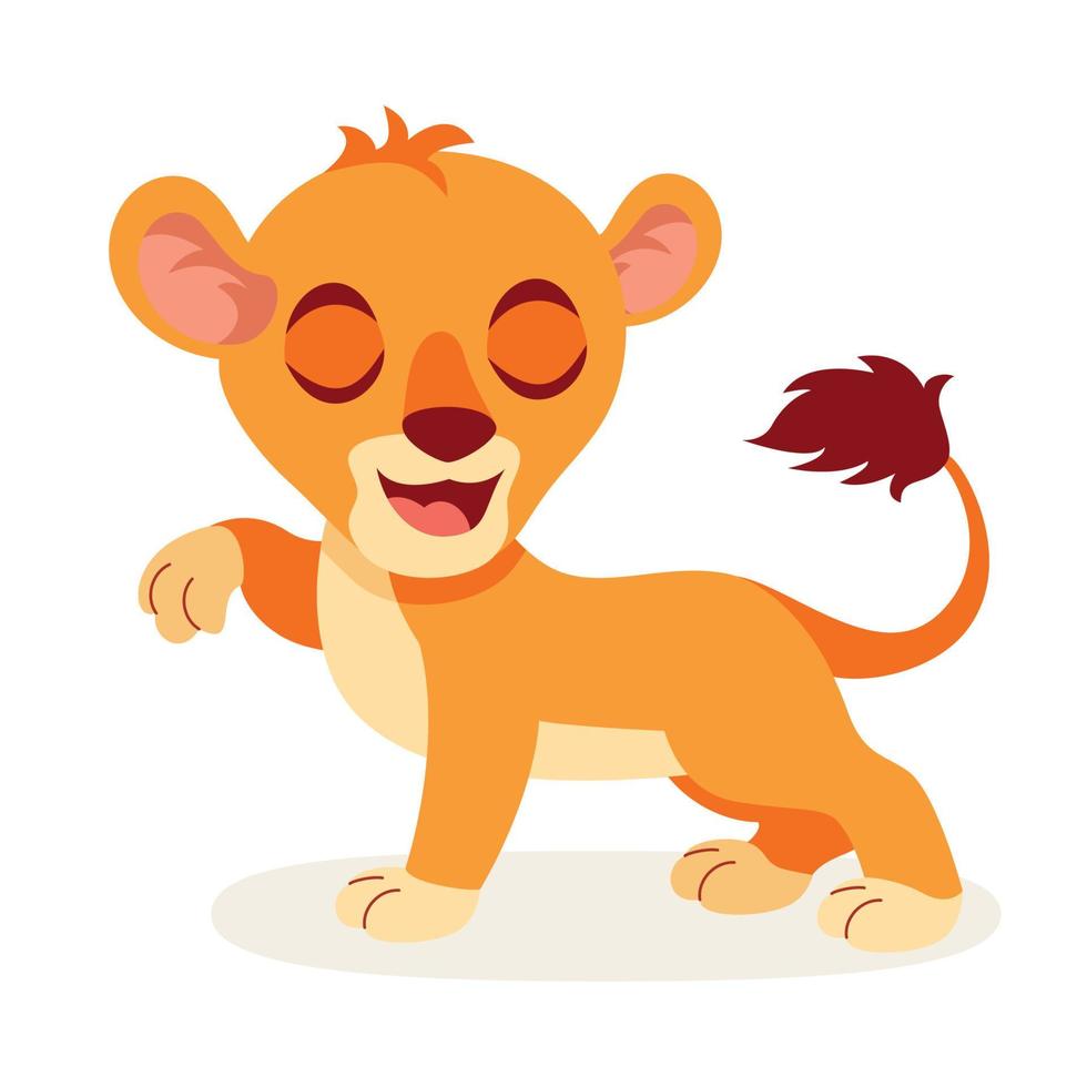 ilustración de dibujos animados de un león vector