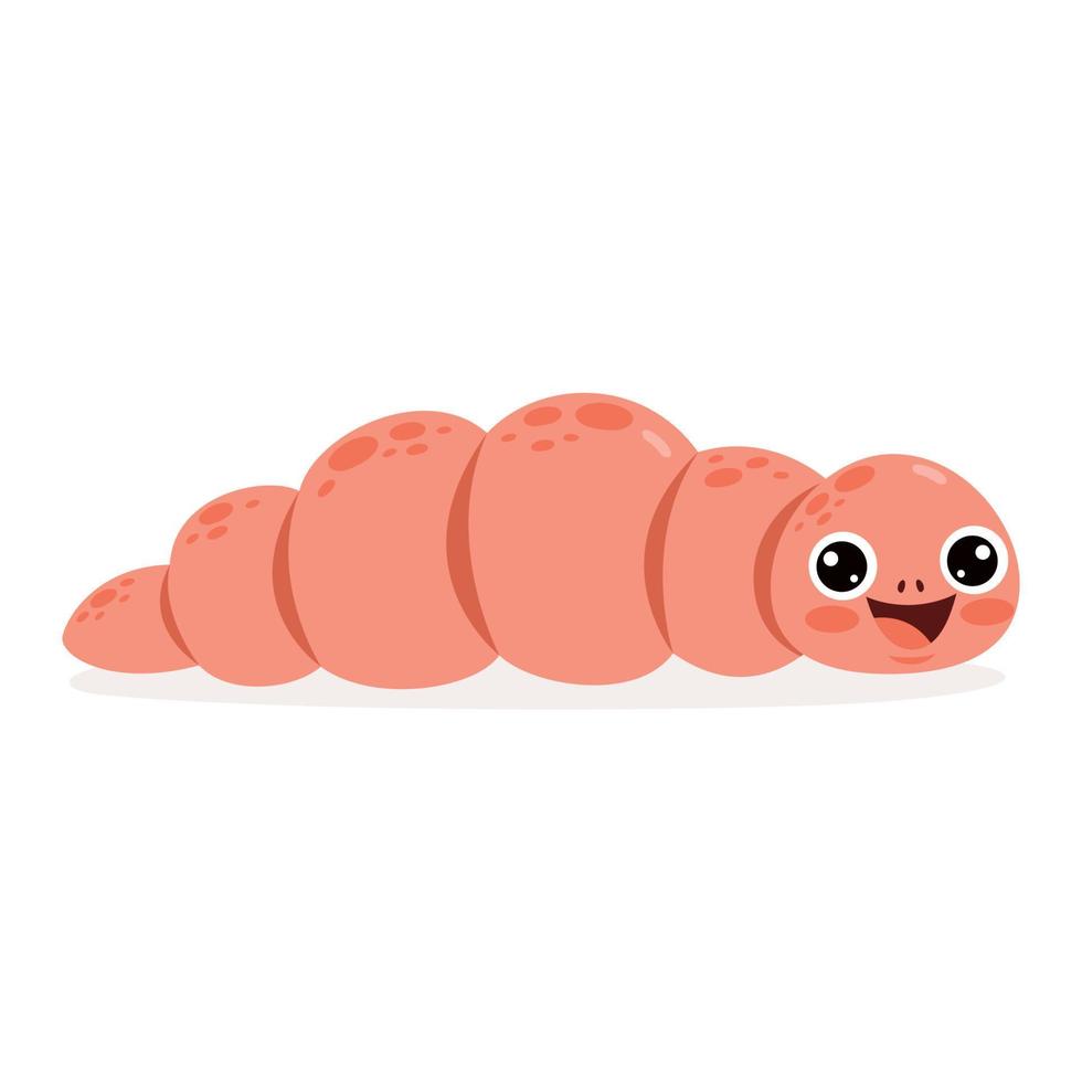 Cartoon Drawing Of A Worm vector