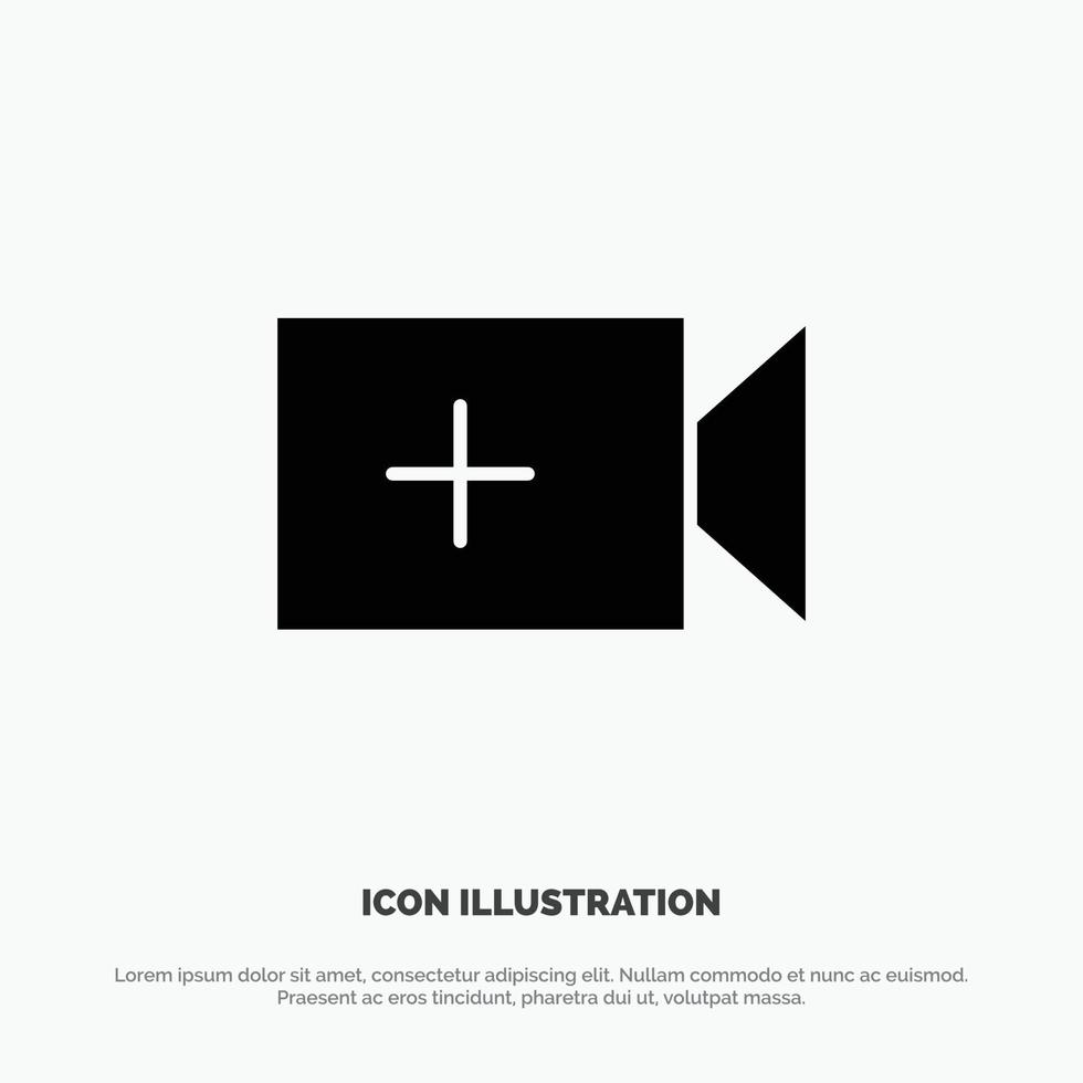 Video Camera Ui solid Glyph Icon vector