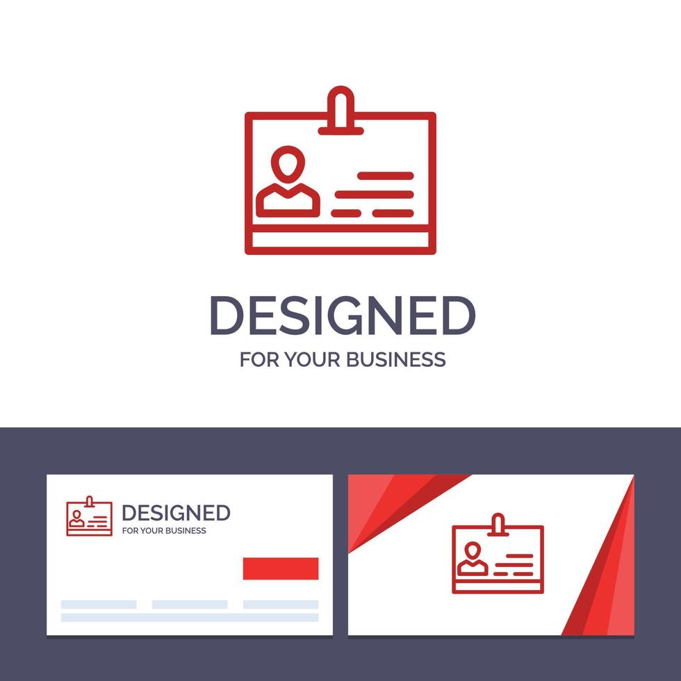 tarjeta de visita creativa y plantilla de logotipo tarjeta de identificación insignia de identidad ilustración vectorial vector