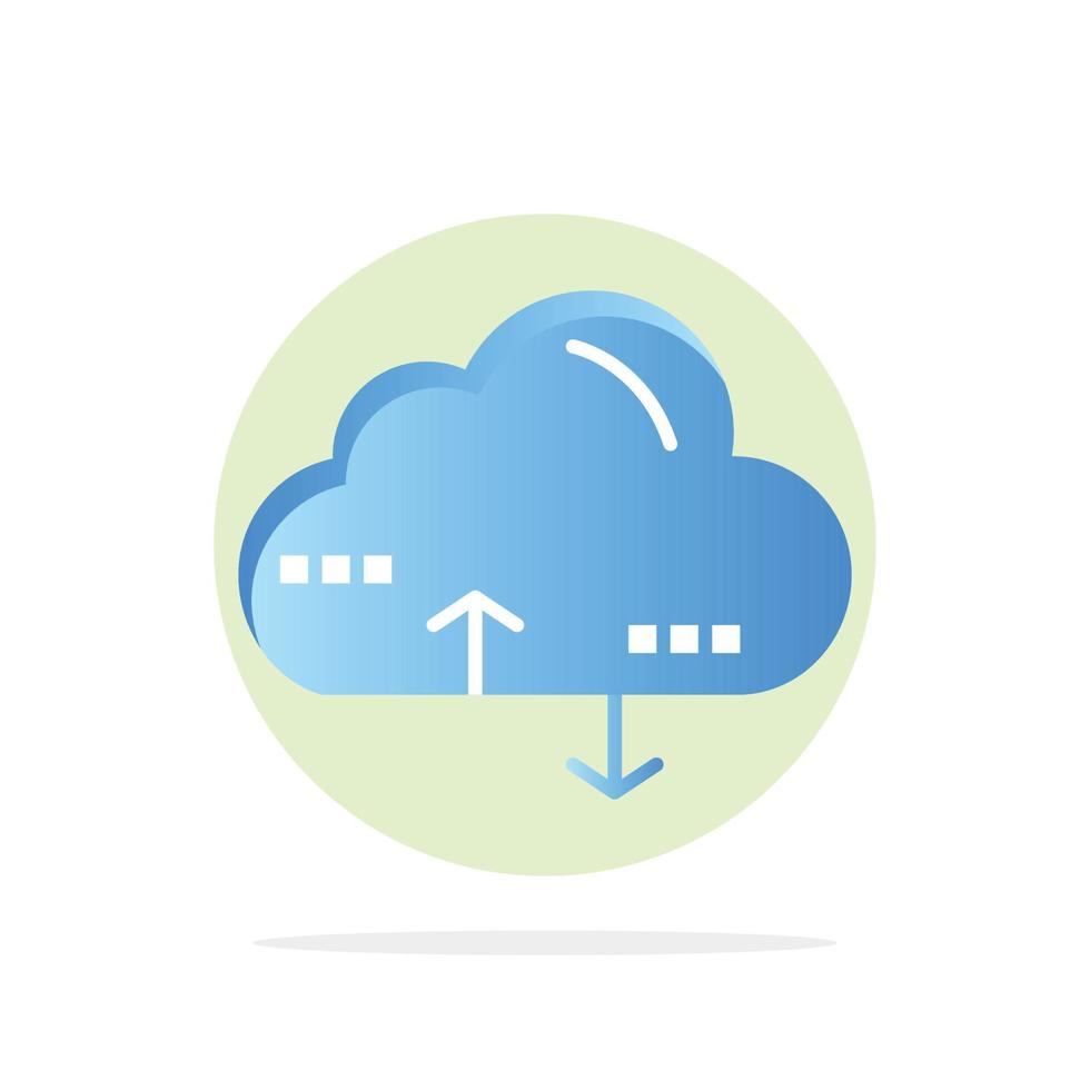 Cloud Computing Link Data Abstract Circle Background Flat color Icon vector