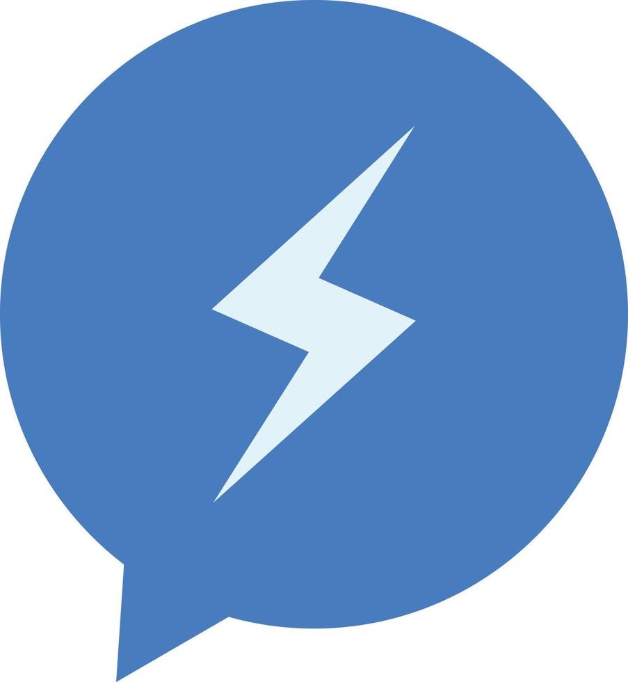 Chat Sms Chatting Power  Flat Color Icon Vector icon banner Template