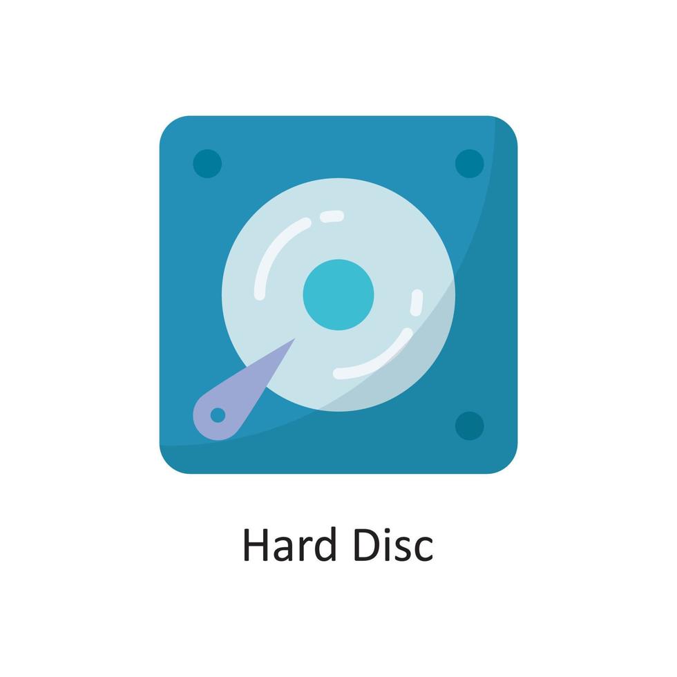Hard Disc Vector  Flat Icon Design illustration. Cloud Computing Symbol on White background EPS 10 File